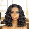 luxury 14 inch natural bounce human hair wig | 200% density