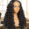 natural color raw hair deep wave wig – 28 inches, 200% density