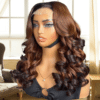 luxury ombré bounce human hair wig